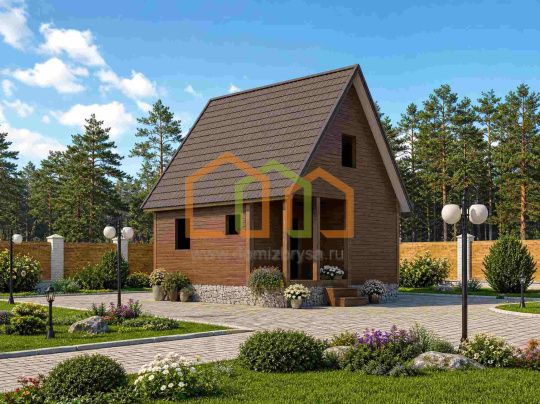 Каркасный дом без внутренней отделки 6х6