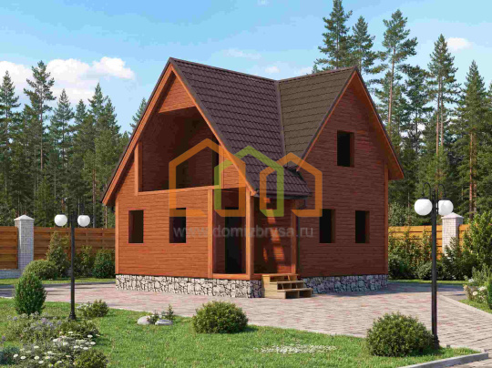 Каркасный дом без внутренней отделки 6х7