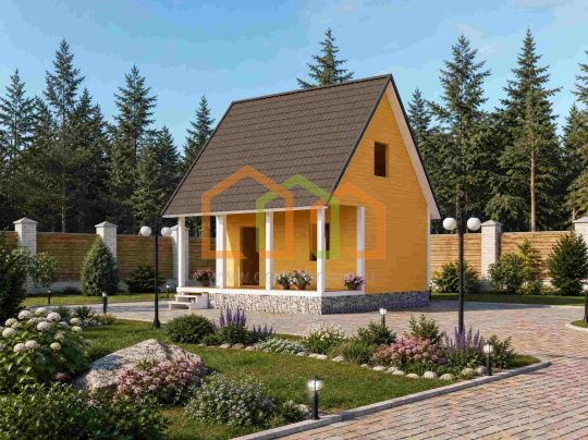 Каркасный дом без внутренней отделки 6х6